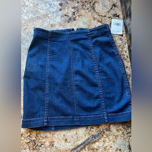 Free people denim skirt nwt